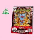 Killer Kush F1 Seeds in plastic holder on a paper with sweet seeds elephant logo and pink background and green Grow Island logo in the left corner
