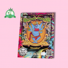 Psicodelicia Seeds in plastic holder on a paper with sweet seeds elephant logo and with pink background and green Grow Island logo in the left corner
