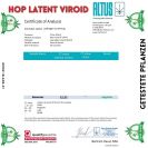 Virus test in which the permanent marker is negative for hop latent virus.