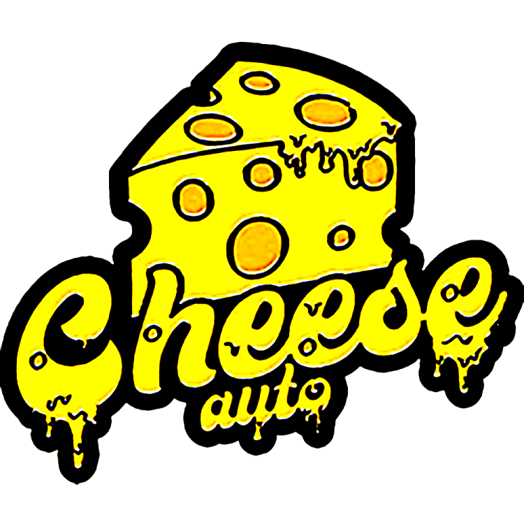 Original Cheese logo in yellow and one cheese above it