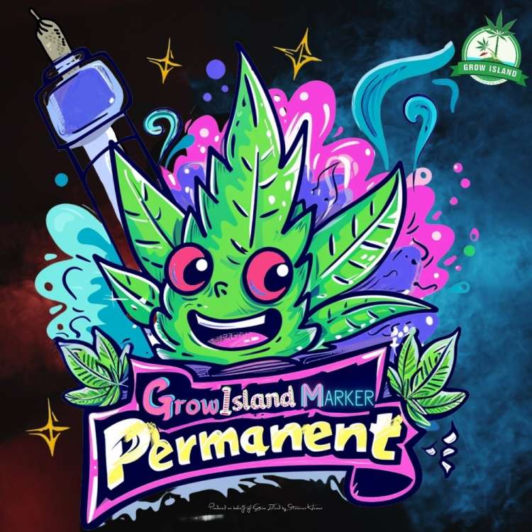 Permanent Marker logo a cute cannabis leaf