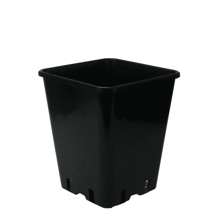 Vierkanttöpfe quadratische Pflanztöpfe für Erde und Kokos 19,5 x 19,5 x 23cm - 6,5l