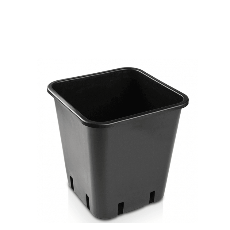 Vierkanttöpfe quadratische Pflanztöpfe für Erde und Kokos 25,5 x 25,5 x 26cm - 11l