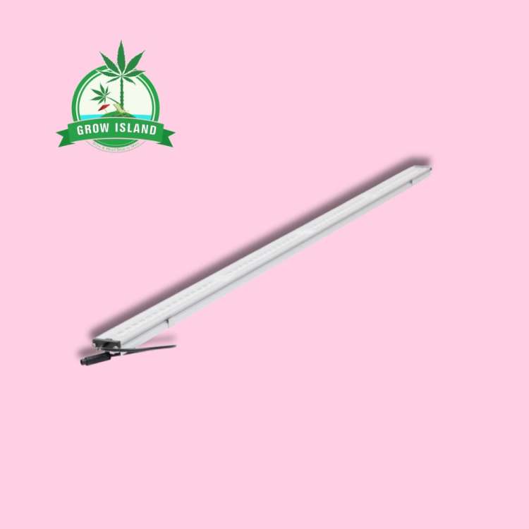 SANLight LED FLEX20 with hell rose background and green Grow Island logo in the left upper corner