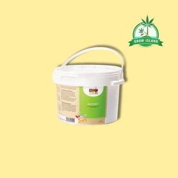 Fertiliser Tablets from Bio Tabs in green box with yellow background and green Grow Island logo in the right upper corner