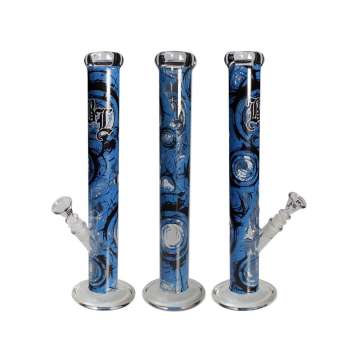 Black Leaf Glass Bong 'Wirbel'