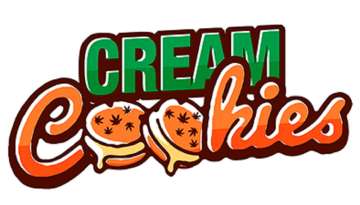 Cream Cookies Auto logo with green and orange coloured text