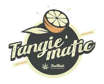 Tangie Matic logo with a half orange
