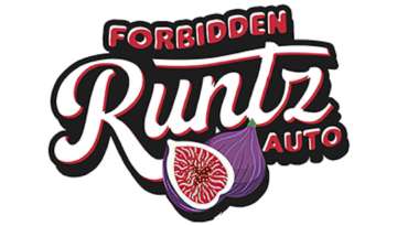 Forbidden Runtz Auto logo with red and white letters