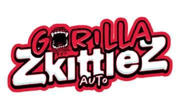 Gorilla Zkittlez Auto logo with red and white text