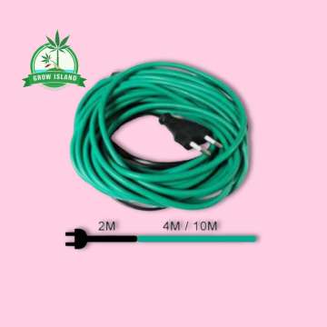 green Neptune Hydroponics heating cabel 4m with pink background and green Grow Island logo in the upper left corner