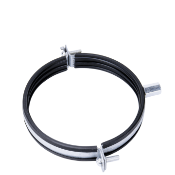 Lüftungsschelle mit Gummiauflage, 200 mm