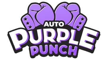 Purple Punch Auto logo with purple boxing gloves