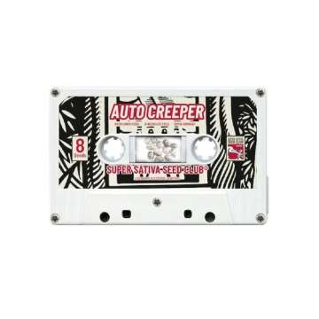 White cassette with the plant name Creeper on it